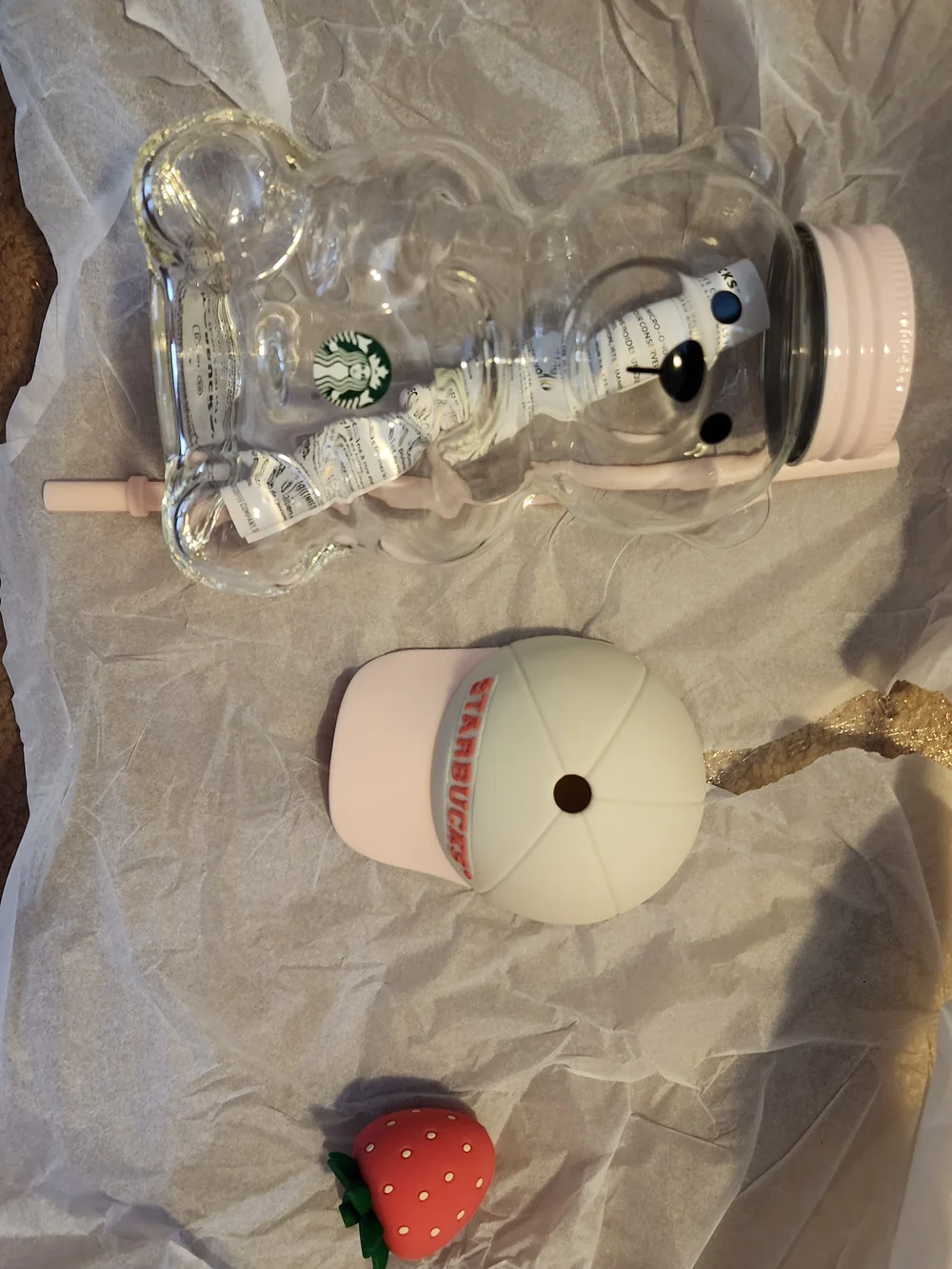 Starbucks Pink Bear-Shaped Reusable Water Bottle